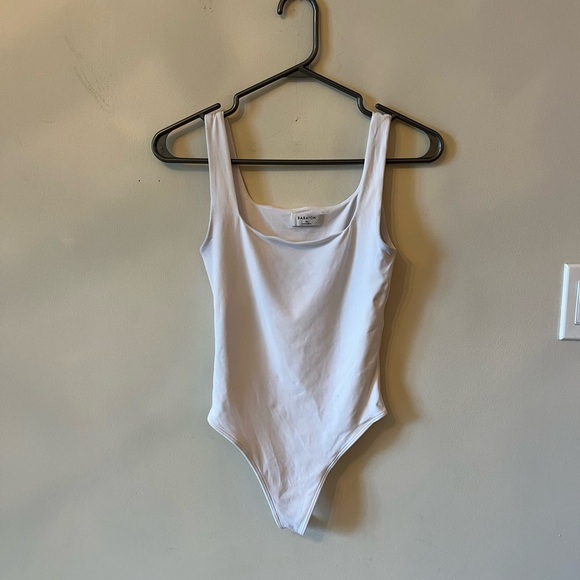 Aritzia Square Neck White Contour Bodysuit - Picture 1 of 7